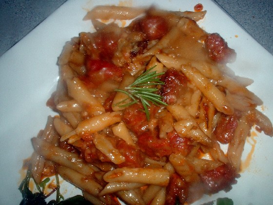 Chorizo and Taleggio Penne