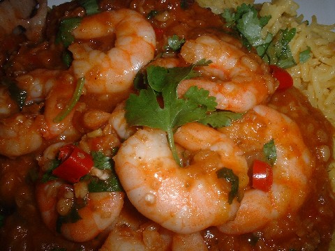 King prawn dhansak