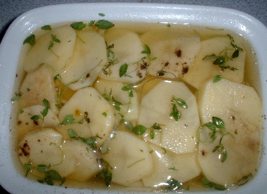 Oven Ready potato boulangere