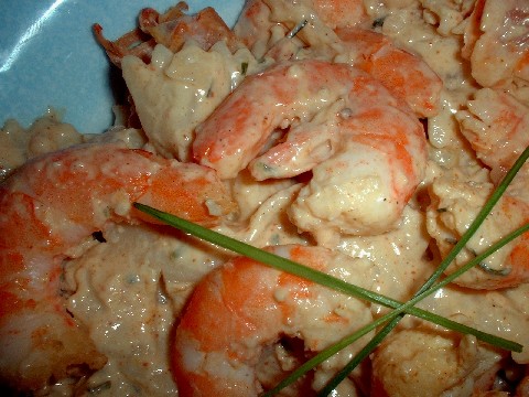 Tiger Prawns with Farfalle