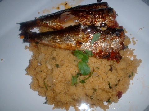 Sardines and couscous