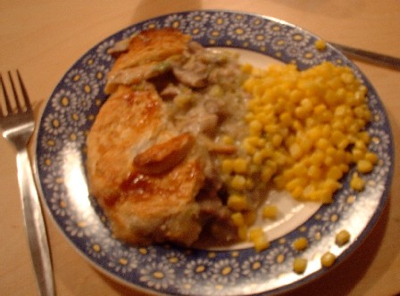 Student turkey and leek pie