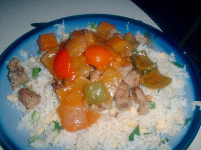 Sweet and Sour with Egg Fried Rice