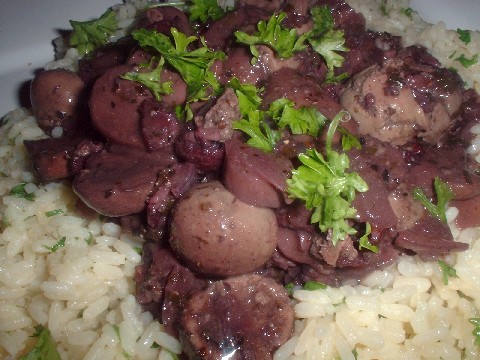 kidneys with red wine and bacon