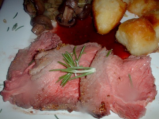 roast beef slices