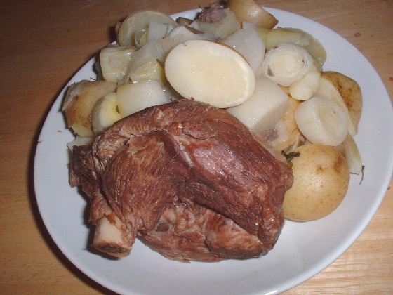 mutton leg with veg