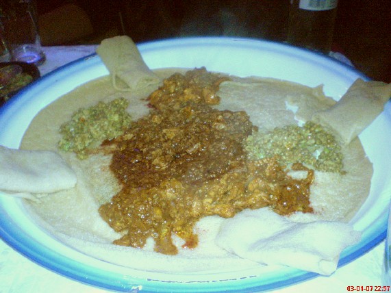 Damera injera and stews