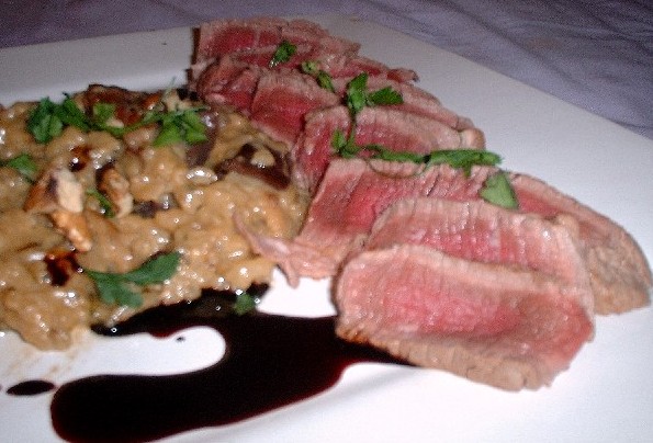 fillet, risotto and jus