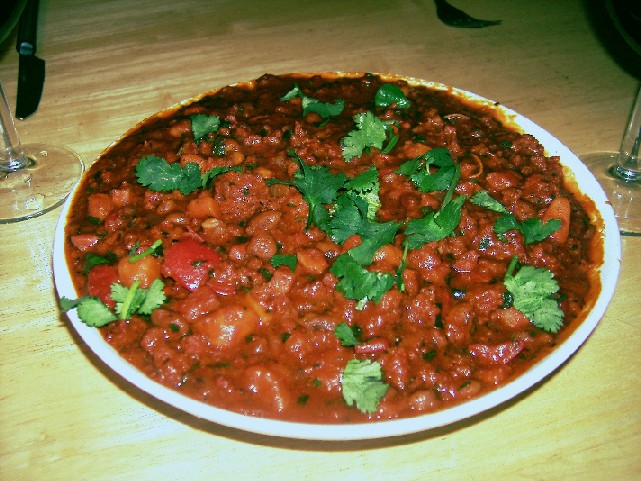 chorizo and pinto bean chilli