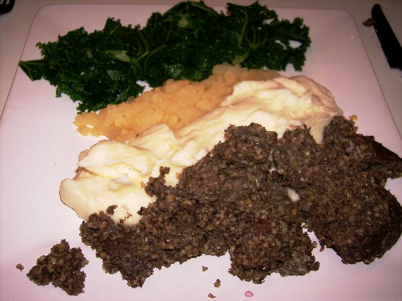 haggis, mash, swede