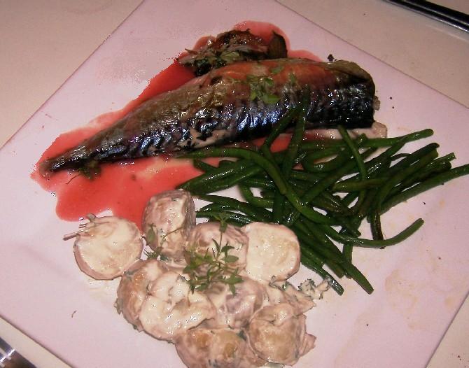 mackerel with gooseberry sauce